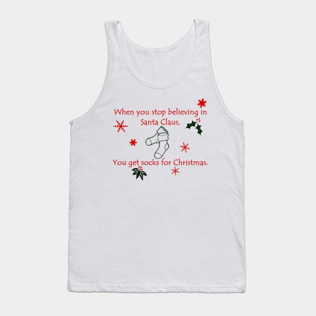 Funny Socks for Christmas T-Shirt Tank Top by DISmithArt